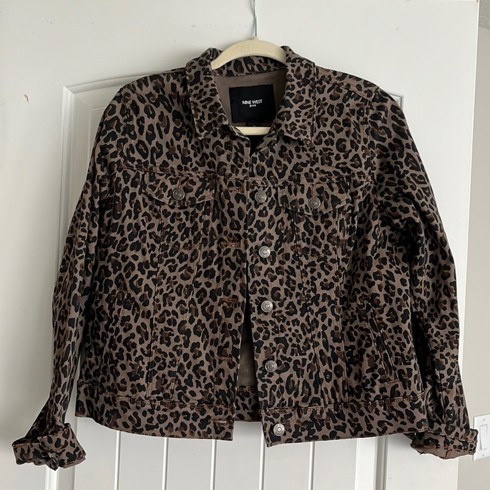 Leopard Print Denim Jacket